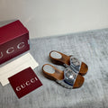 GG Clog Sliver Patent Leather 864265