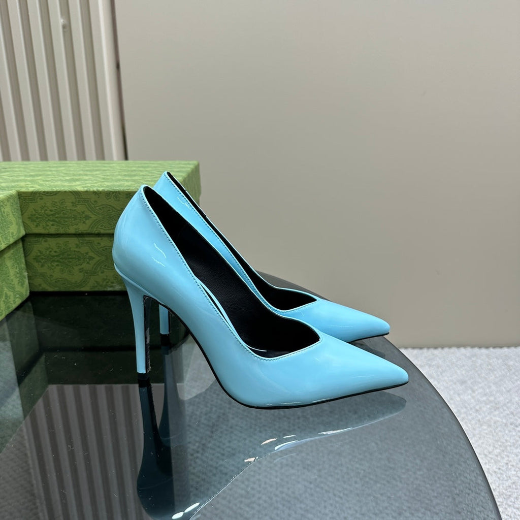 GG 105 HIGH HEEL PUMP SKY LAMBSKIN