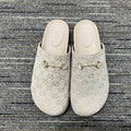 GG Horsebit Mule Beige Suede
