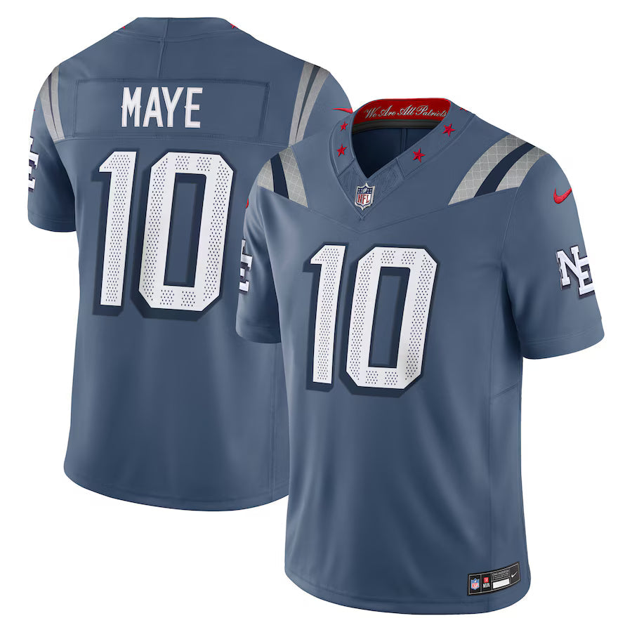Drake Maye New England Patriots 2025 Rivalries Collection Jersey - Storm Blue